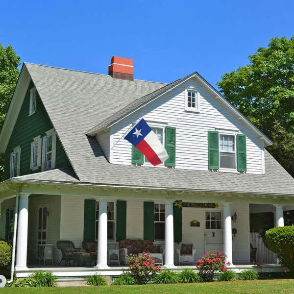 Texas/Civil Replacement Flags Only - (4 Civil flags & 4 Texas flags)