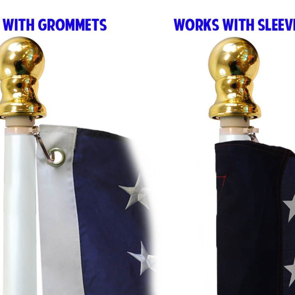 Texas/Civil Flags Complete Kit - (2 poles/brackets with 1 Civil & 1 Texas flag)